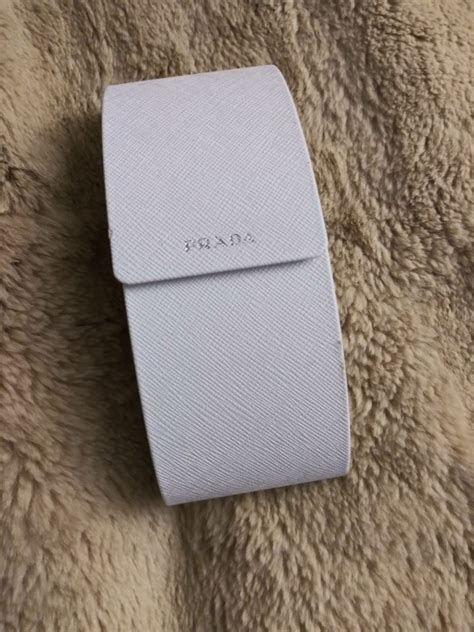 prada sunglasses case white